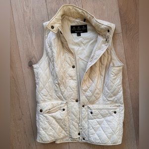 Barely worn cream colored Barbour Down Vest